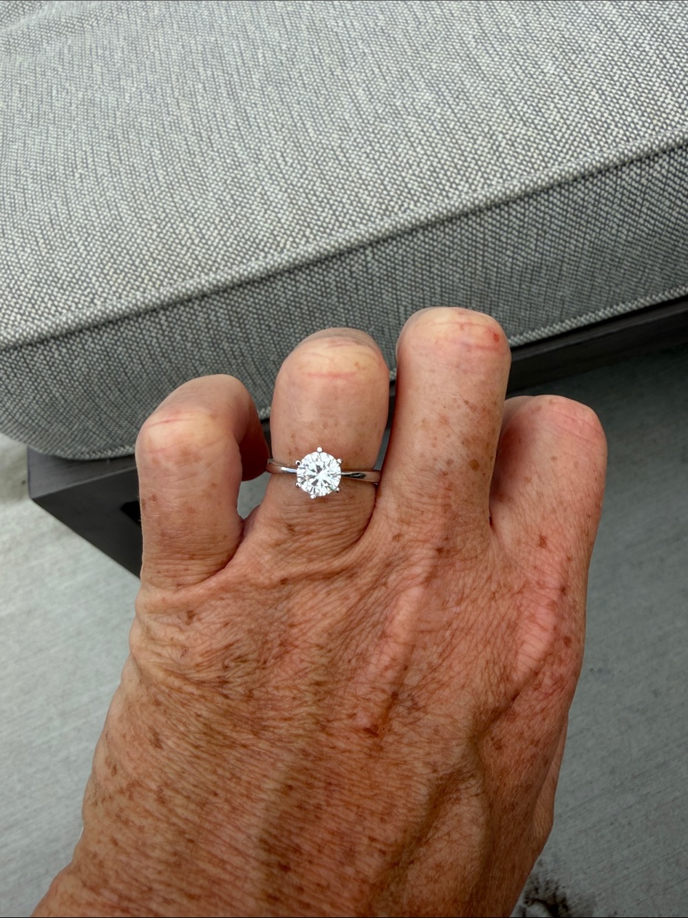 1 ct moissanite Classic Solitaire Round-Cut s925 ring